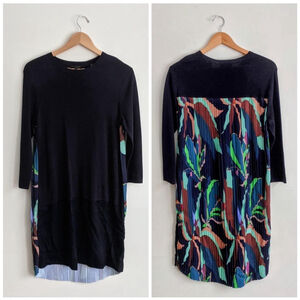 Ted Baker London Womens XS Balliae Pleat Back Dress Navy